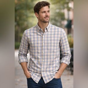 J.Crew Jaspe Slim Button Down Plaid Shirt Men’s Medium Cotton